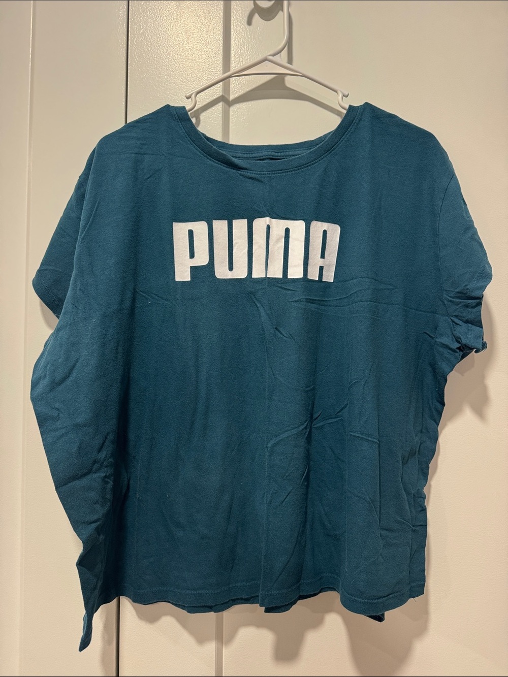 Puma Women's Teal Logo Short Sleeve Tee